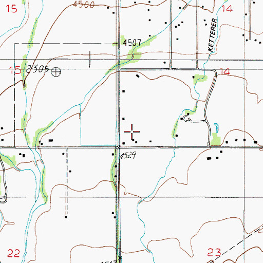 Topographic Map of 01S04E14CC__01 Well, MT