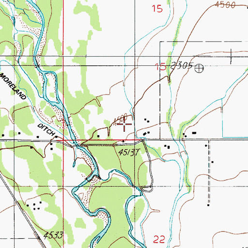 Topographic Map of 01S04E15CD__01 Well, MT