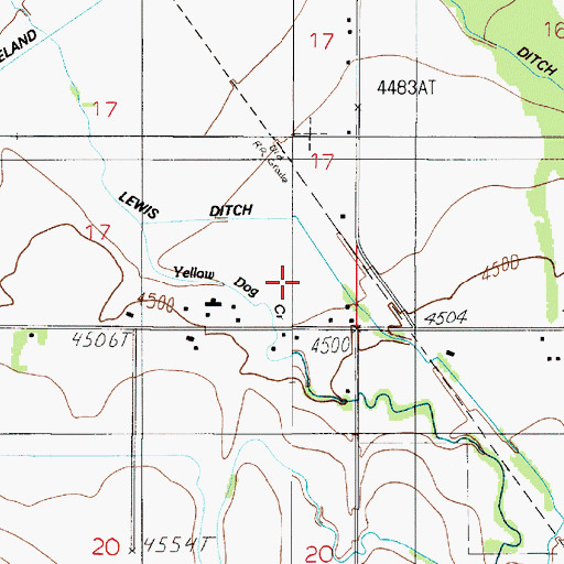 Topographic Map of 01S04E17DD__01 Well, MT