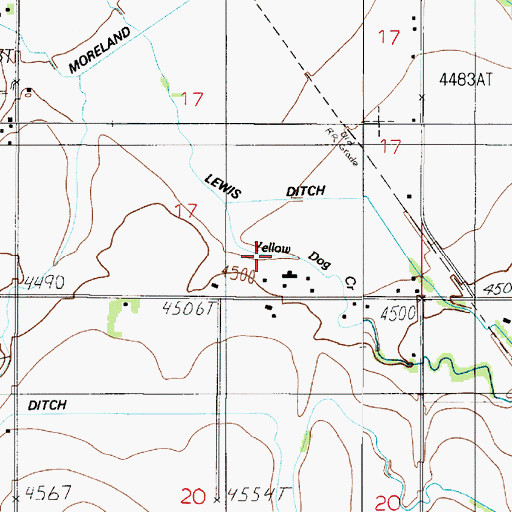 Topographic Map of 01S04E17DC__01 Well, MT
