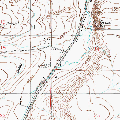 Topographic Map of 01S03E14CC__01 Well, MT