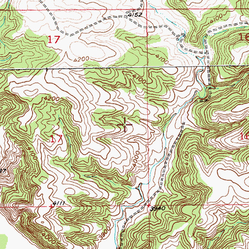 Topographic Map of 01S17E20CBAD02 Well, MT