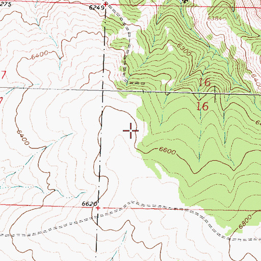 Topographic Map of 01S14W16CBAD01 Spring, MT