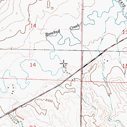 Topographic Map of 01S41E14D___01 Well, MT