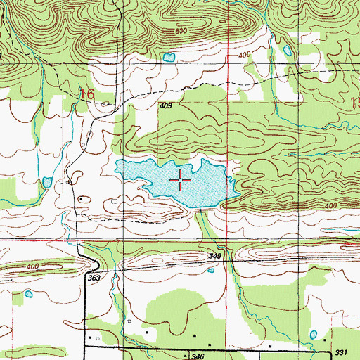 Topographic Map of Meers Lake, AR