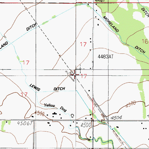 Topographic Map of 01S04E17DA__01 Well, MT