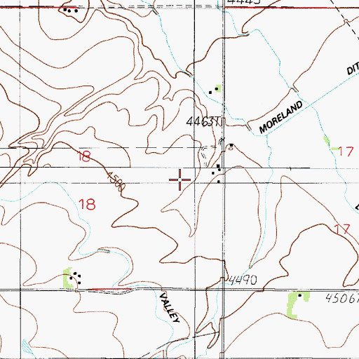 Topographic Map of 01S04E18DA__01 Well, MT