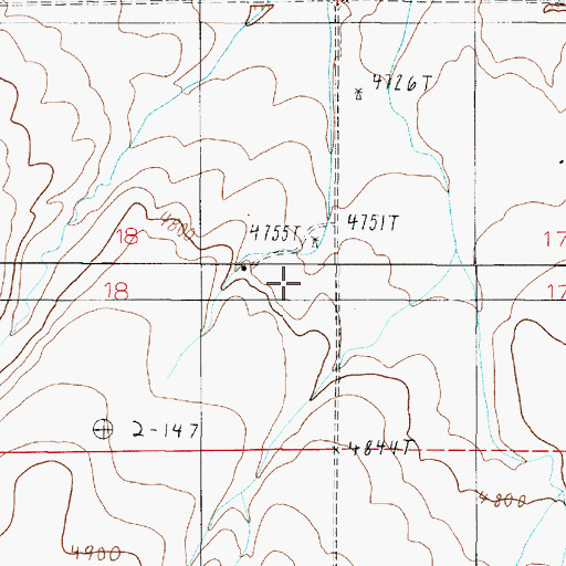 Topographic Map of 01S03E18DA__01 Well, MT