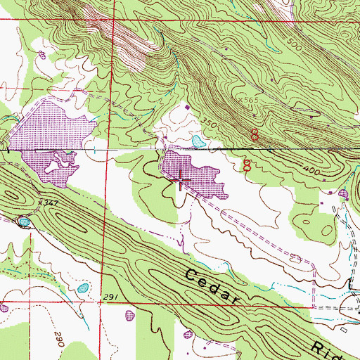 Topographic Map of Stevens Lake Dam, AR