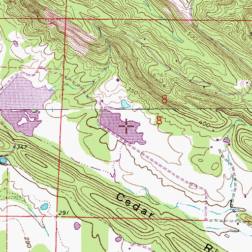 Topographic Map of Stevens Lake, AR
