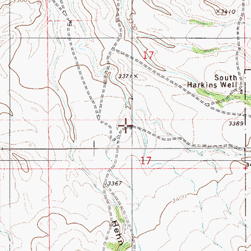 Topographic Map of 01S57E17CDA_01 Well, MT