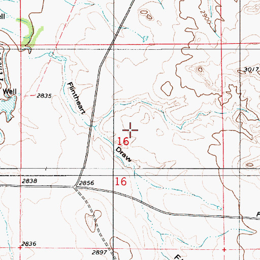 Topographic Map of 01S54E17ACD_01 Well, MT