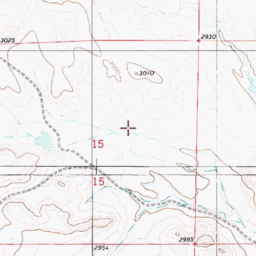 Topographic Map of 01S53E15ACDB01 Well, MT