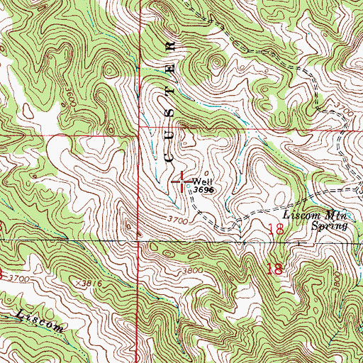 Topographic Map of 01S47E18BBDD01 Well, MT