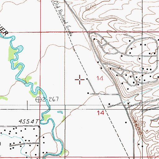 Topographic Map of 01S05E14BD__01 Well, MT