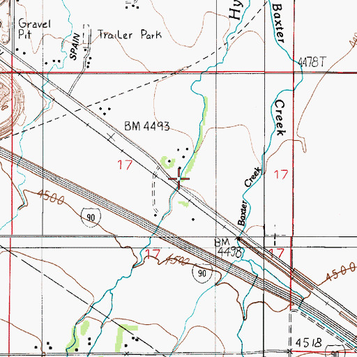Topographic Map of 01S05E17AC__01 Well, MT