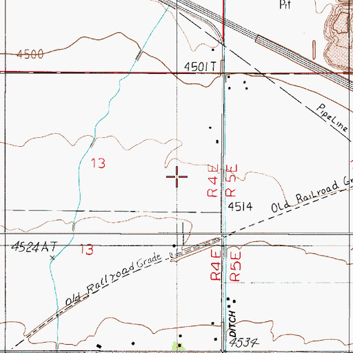 Topographic Map of 01S04E13AD__01 Well, MT