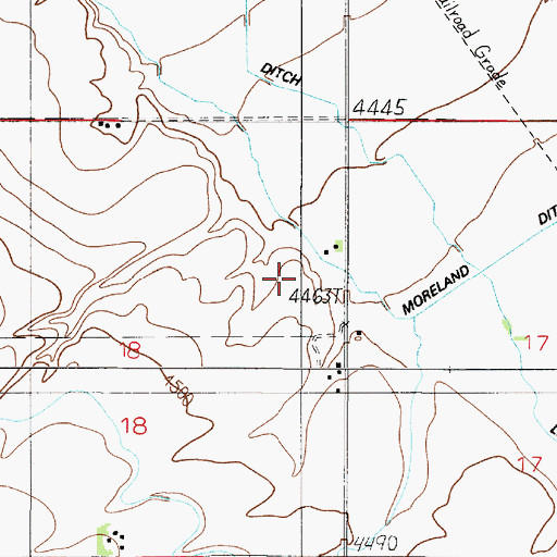 Topographic Map of 01S04E18AD__01 Well, MT