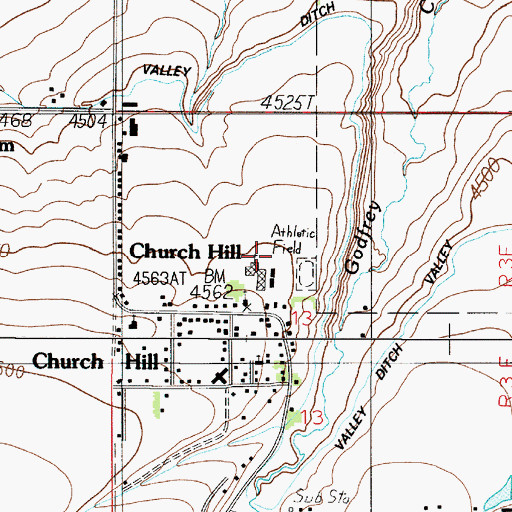 Topographic Map of 01S03E13BD__01 Well, MT