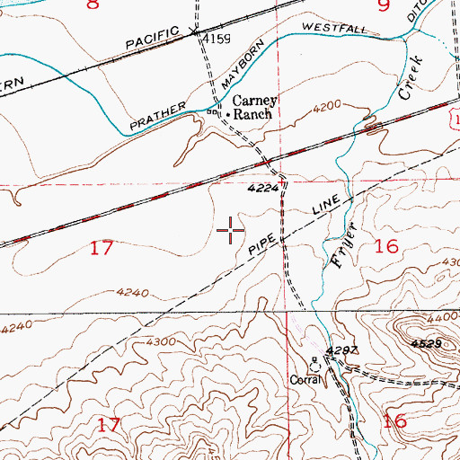 Topographic Map of 01S13E17BBCA01 Well, MT