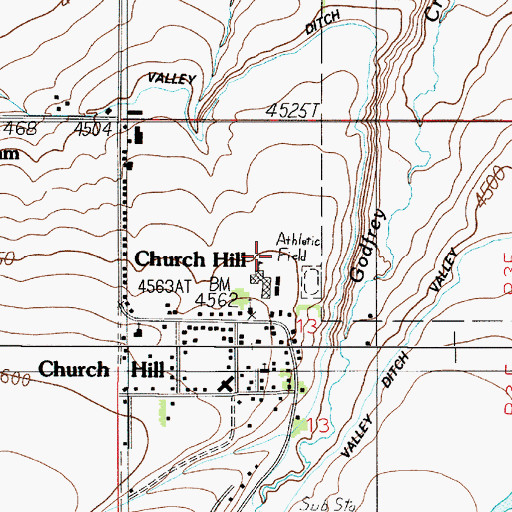 Topographic Map of 01S03E13BDBD01 Well, MT