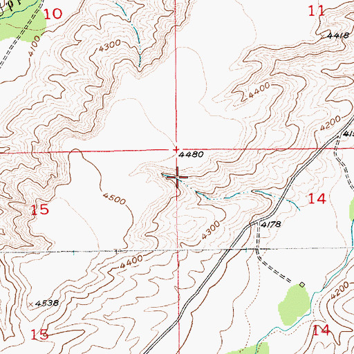 Topographic Map of 01S15E14BBBC01 Spring, MT