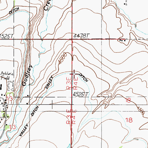 Topographic Map of 01S04E18BCB_01 Well, MT