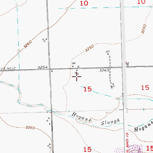 Topographic Map of 01S25E15BBAA01 Well, MT