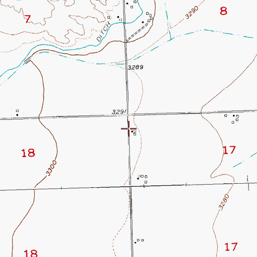 Topographic Map of 01S25E17BBBC01 Well, MT