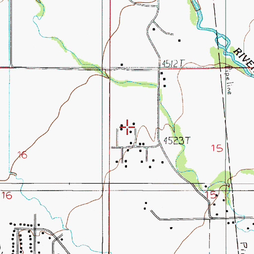 Topographic Map of 01S05E15BCBA01 Well, MT
