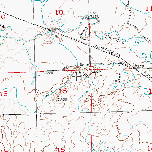 Topographic Map of 01S24E15AAAB01 Well, MT