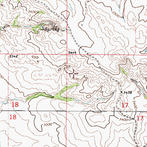 Topographic Map of 01S50E14CACB01 Well, MT
