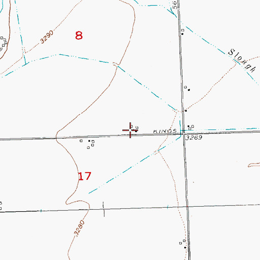 Topographic Map of 01S25E08DDCC01 Well, MT