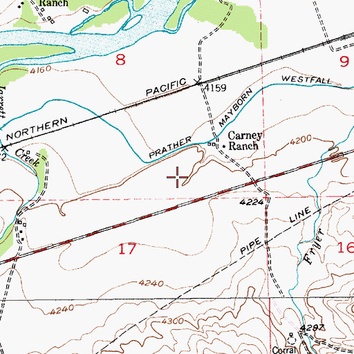 Topographic Map of 01S13E08DCDA01 Spring, MT