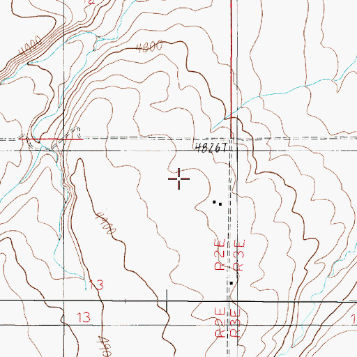 Topographic Map of 01S02E13AA__01 Well, MT