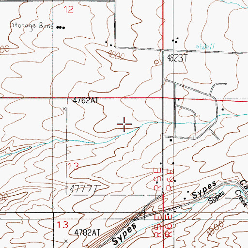 Topographic Map of 01S05E13AA__01 Well, MT