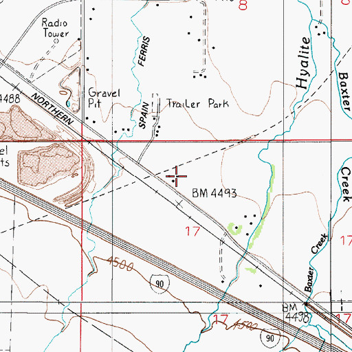 Topographic Map of 01S05E17BA__01 Well, MT