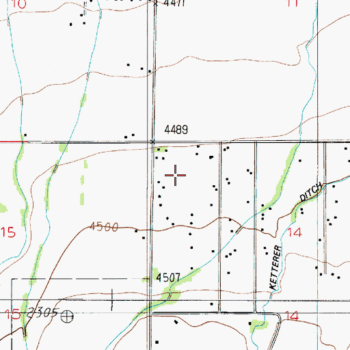 Topographic Map of 01S04E14BB__01 Well, MT
