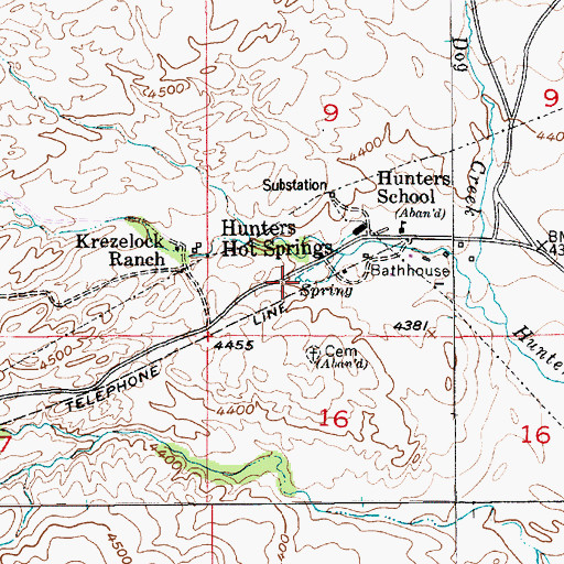 Topographic Map of 01S12E09CCAD01 Spring, MT