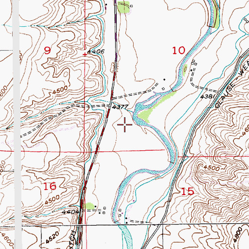Topographic Map of 01S14E10CCAD01 Well, MT