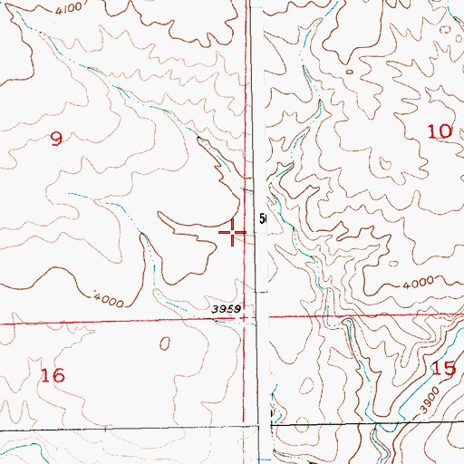 Topographic Map of 01N18E33CCDC01 Well, MT