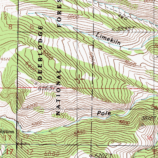 Topographic Map of 01S02E17AAB_01 Well, MT