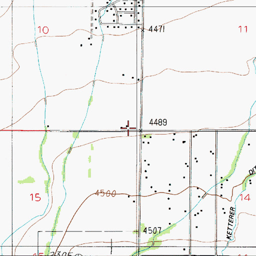 Topographic Map of 01S04E10DDDD01 Well, MT