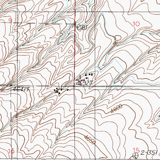 Topographic Map of 01S03E10CCC_01 Well, MT