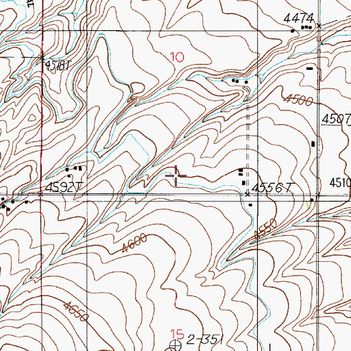Topographic Map of 01S03E10DCCB01 Well, MT