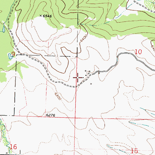 Topographic Map of 01S16W10CBCB01 Well, MT