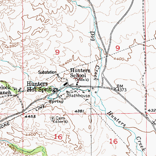 Topographic Map of 01S12E09CADD01 Spring, MT