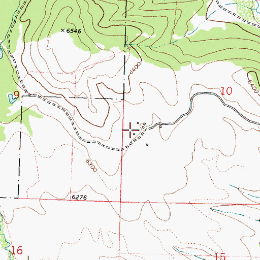 Topographic Map of 01S16W10CBCA01 Well, MT