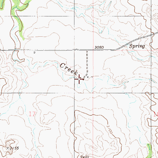 Topographic Map of 01S56E17AADC01 Well, MT