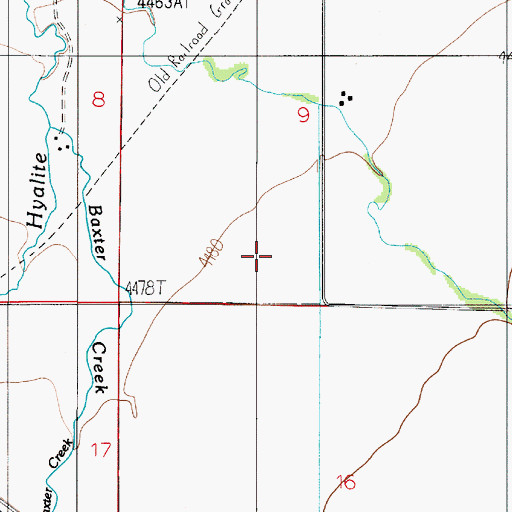 Topographic Map of 01S05E09DCCC01 Well, MT